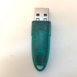 green USB dongle
