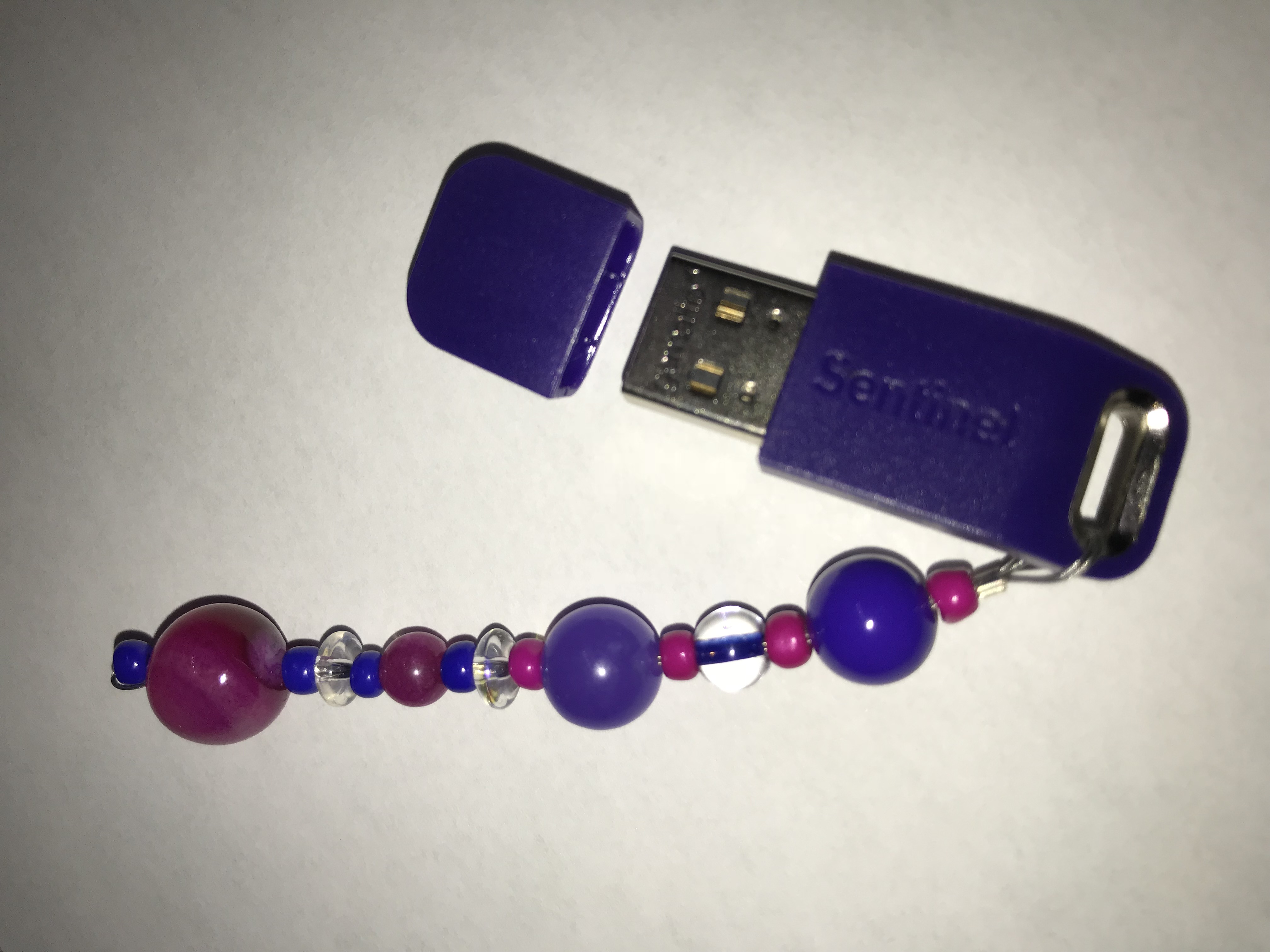 hasp key with beads