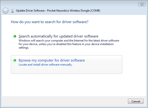 browse for driver