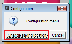 select change saving location