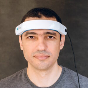 man wearing state changer headset