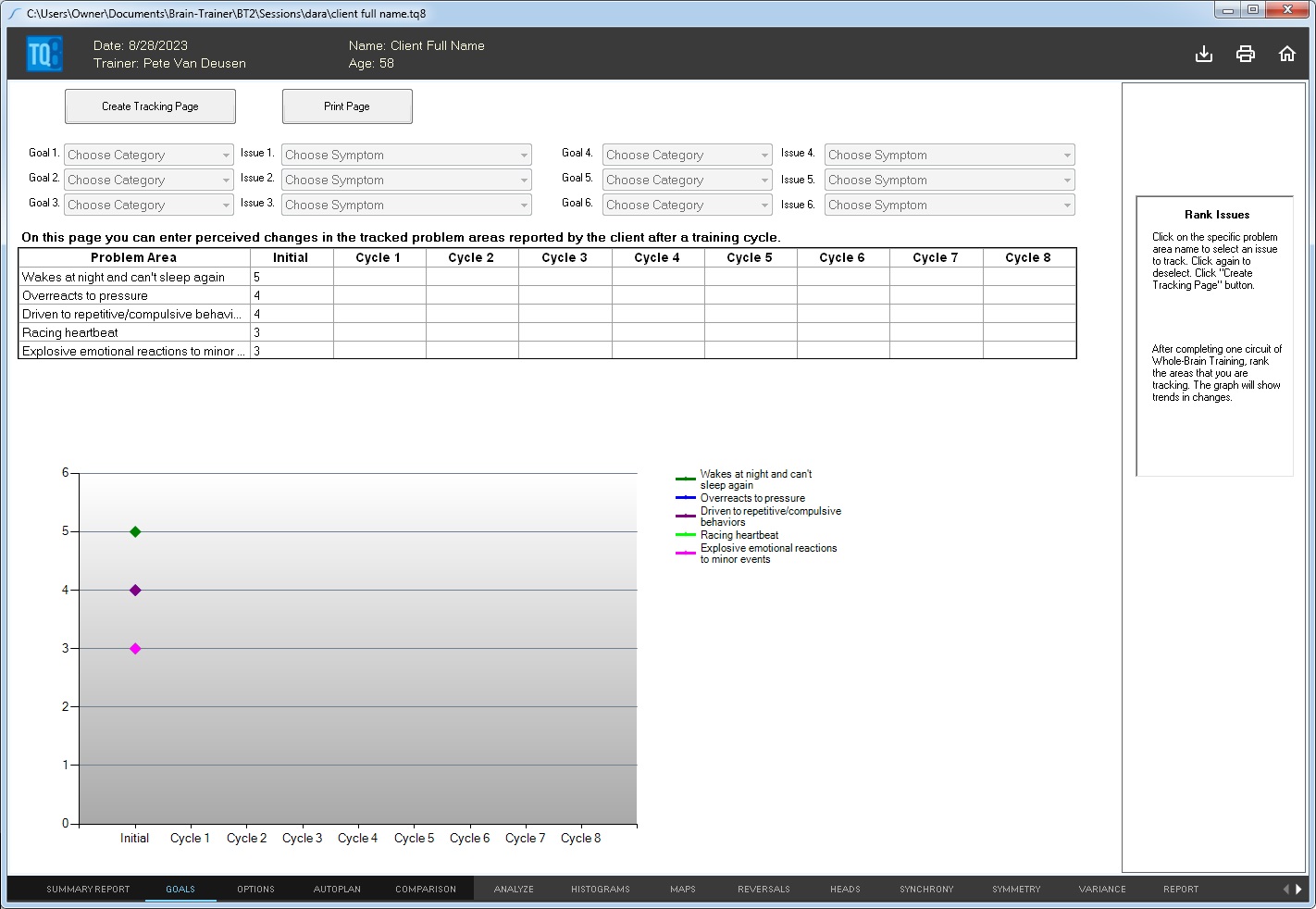 tracking page