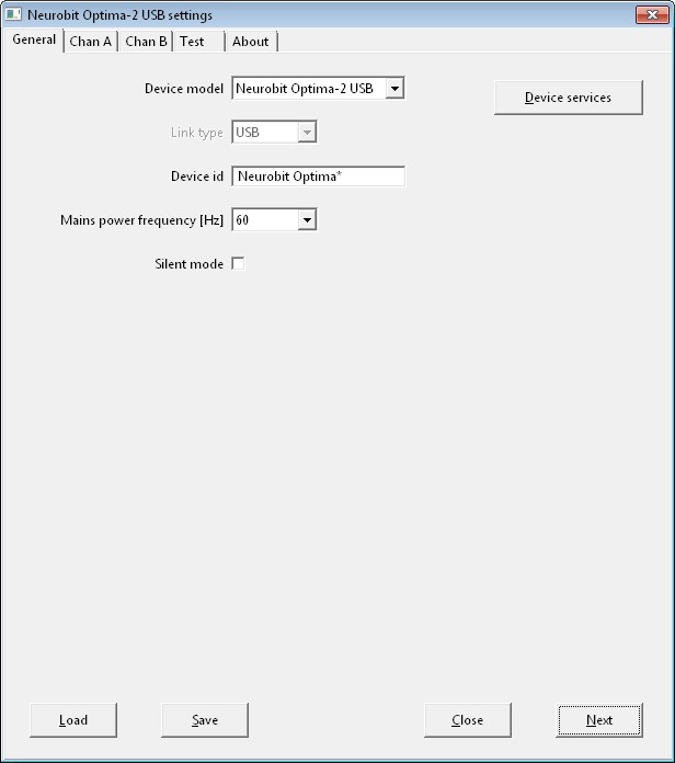 optima 2 usb selected in bioexplorer