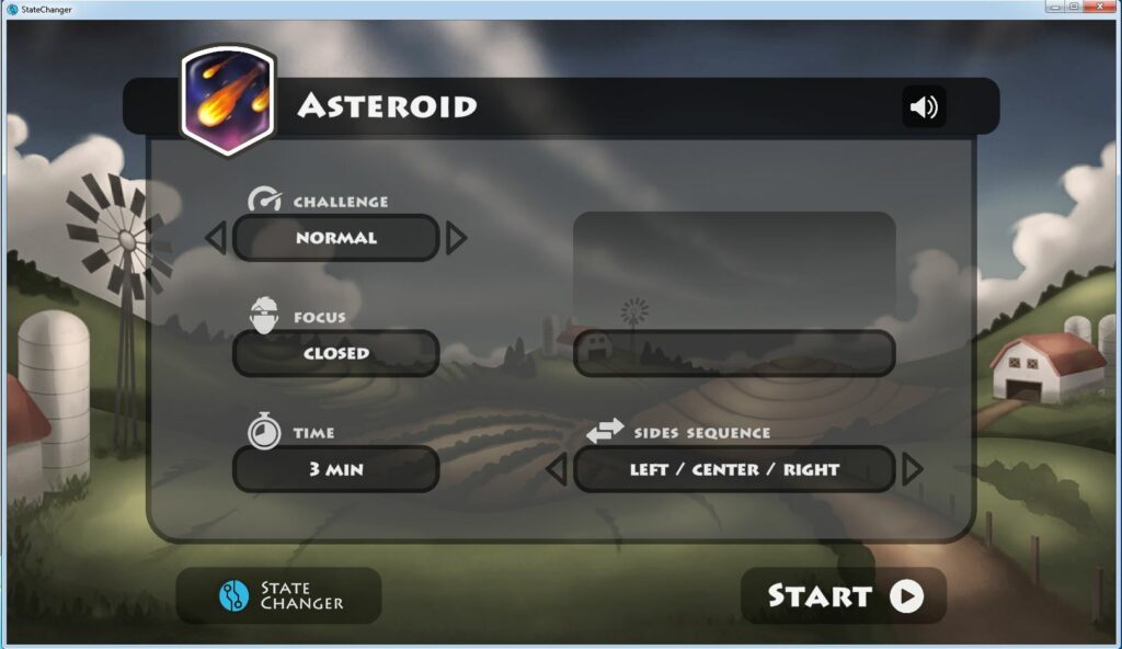 asteroid settings