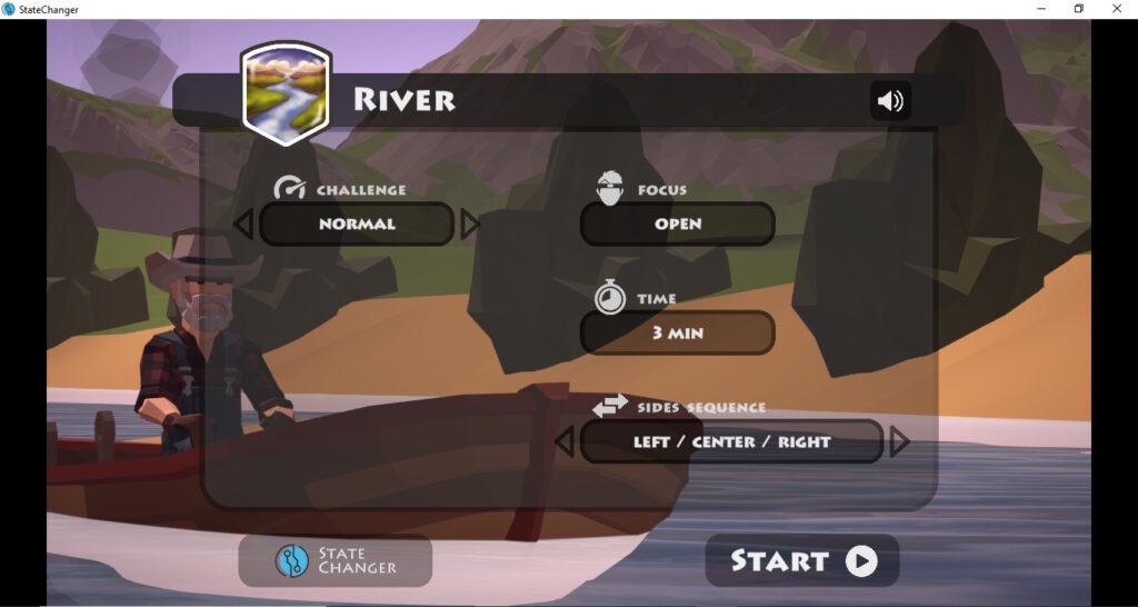 river settings screen