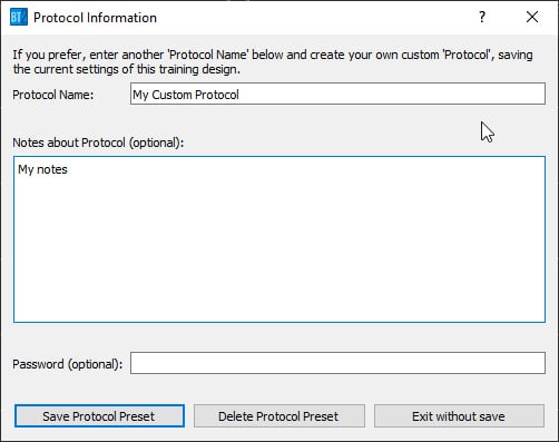 protocol information window